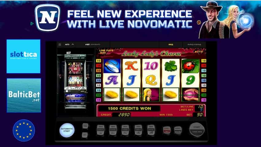 Slottica Казино 2020: Настоящий Live Novomatic (Greentube) есть на фото.